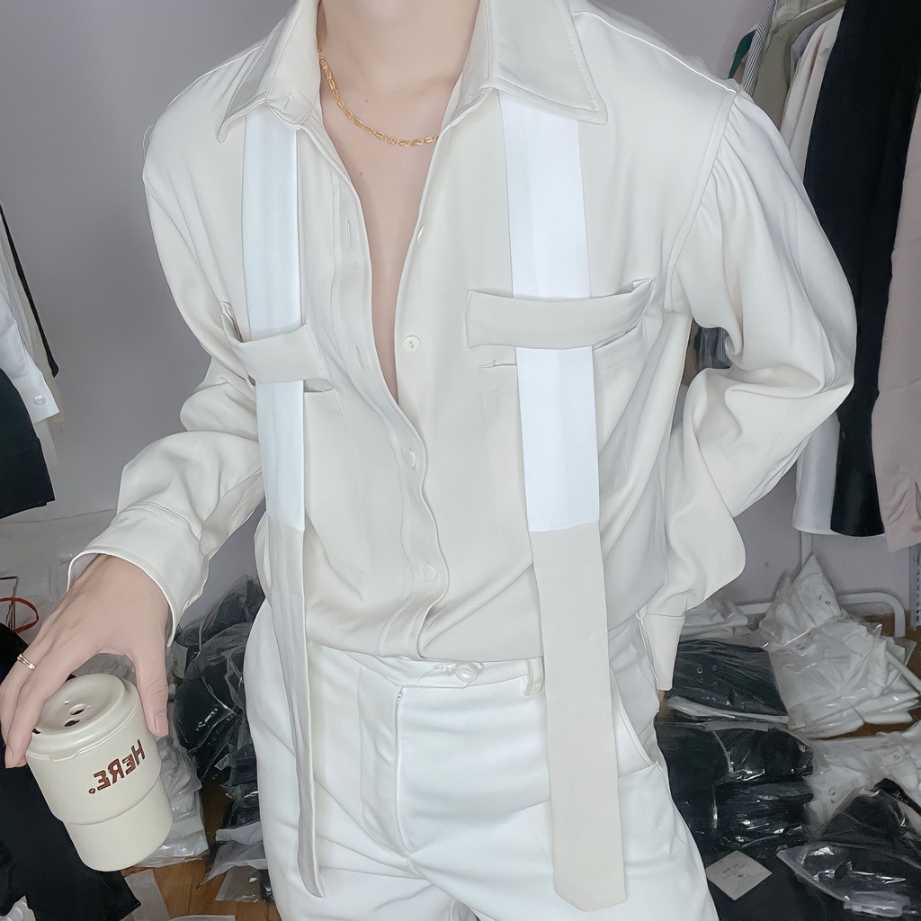 Áo sơmi nam hàn quốc from rộng đẹp s235