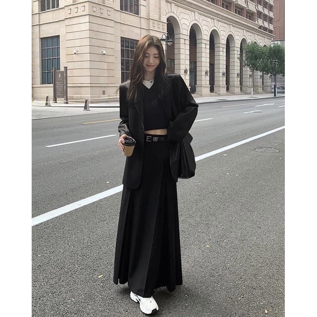 Vest Da Oversize 1 Hàng Cúc Eclipse Clothing