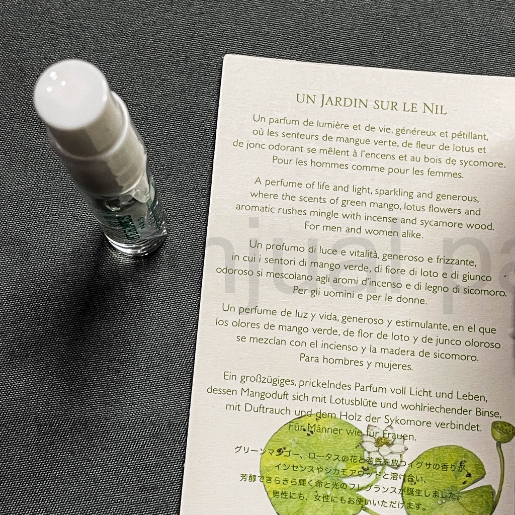 Chai nước hoa trung tính 2ml - Hermes Un Jardin Sur Le Nil