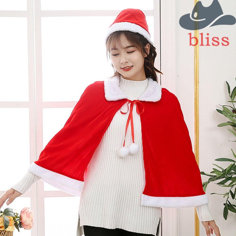 Áo Choàng Đỏ Bằng Polyester Dày Mềm Mại Chống Gió Hóa Trang Ông Già Noel