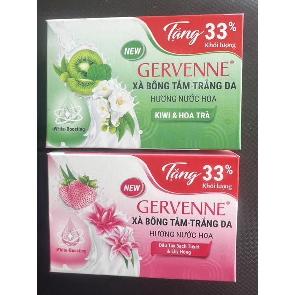 Gervenne - Xà bông tắm trắng da gervenne 90g tặng dung tích 33% lên 120g