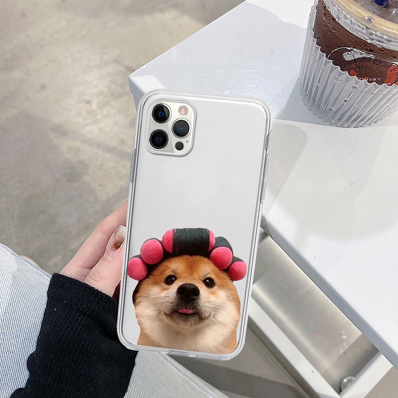 Ốp BVC iphone chó cuốn lô bảo vệ cam cho 6/6splus/7/7plus/8/8plus/x/xr/xs/11/12/13/14/pro/max/plus/promax