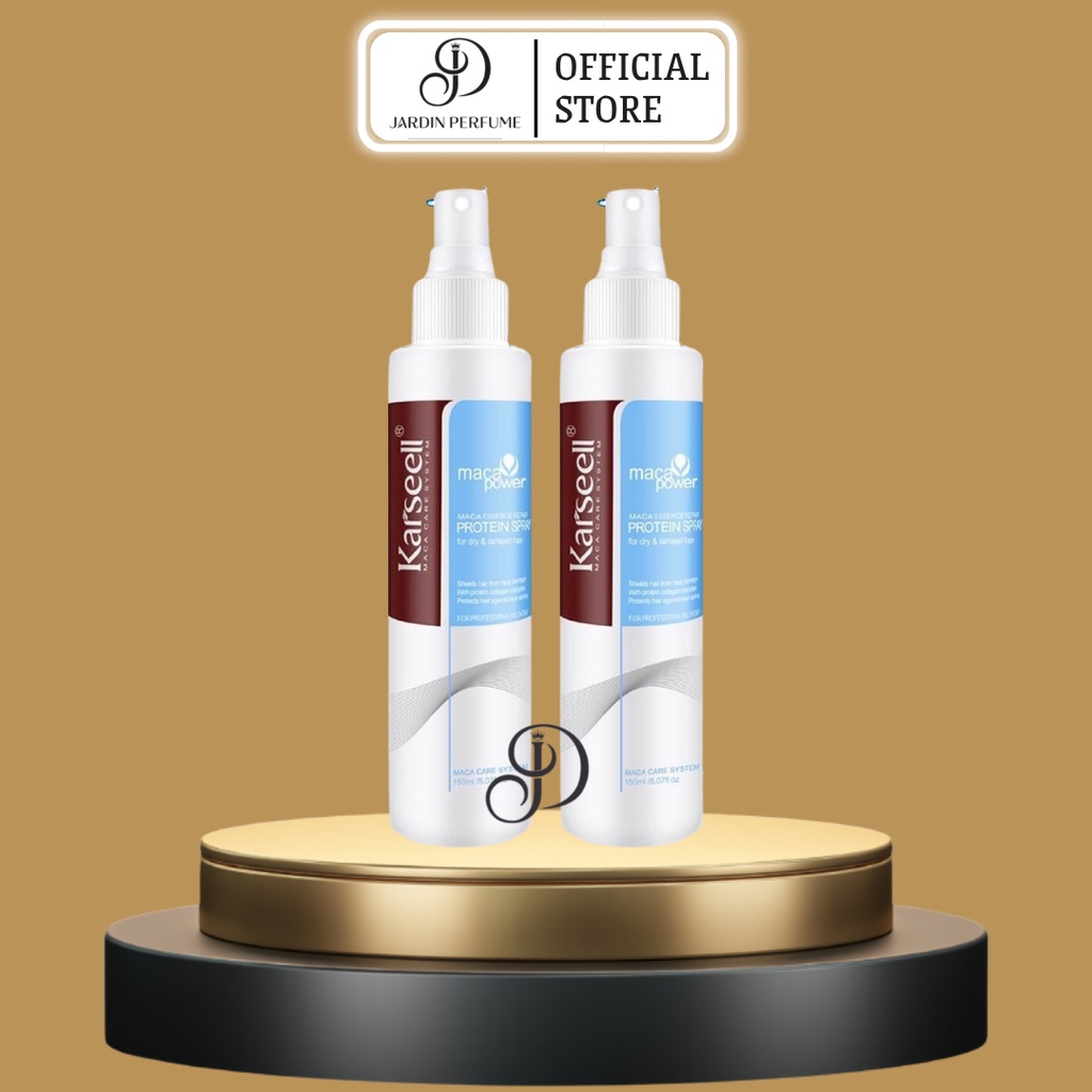 Xịt dưỡng tóc chống nhiệt trước sấy bảo vệ tóc 2 lớp tránh tia uv và nhiệt độ KARSEELL Protein Spray 150ml