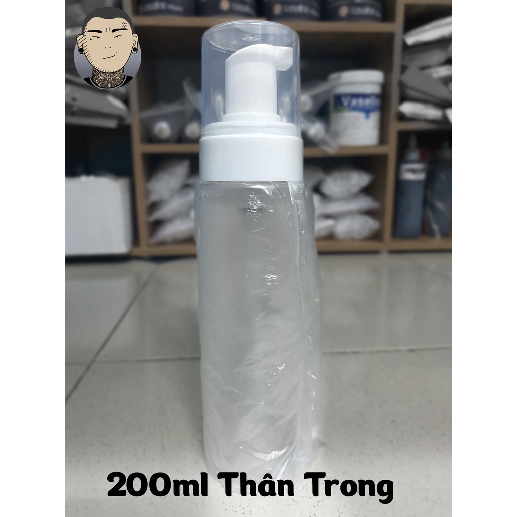 Bình xịt tạo bọt vệ sinh hình xăm 200ml / 150ml - phun xăm thẩm mỹ Tiệm Xăm Thiên Đường