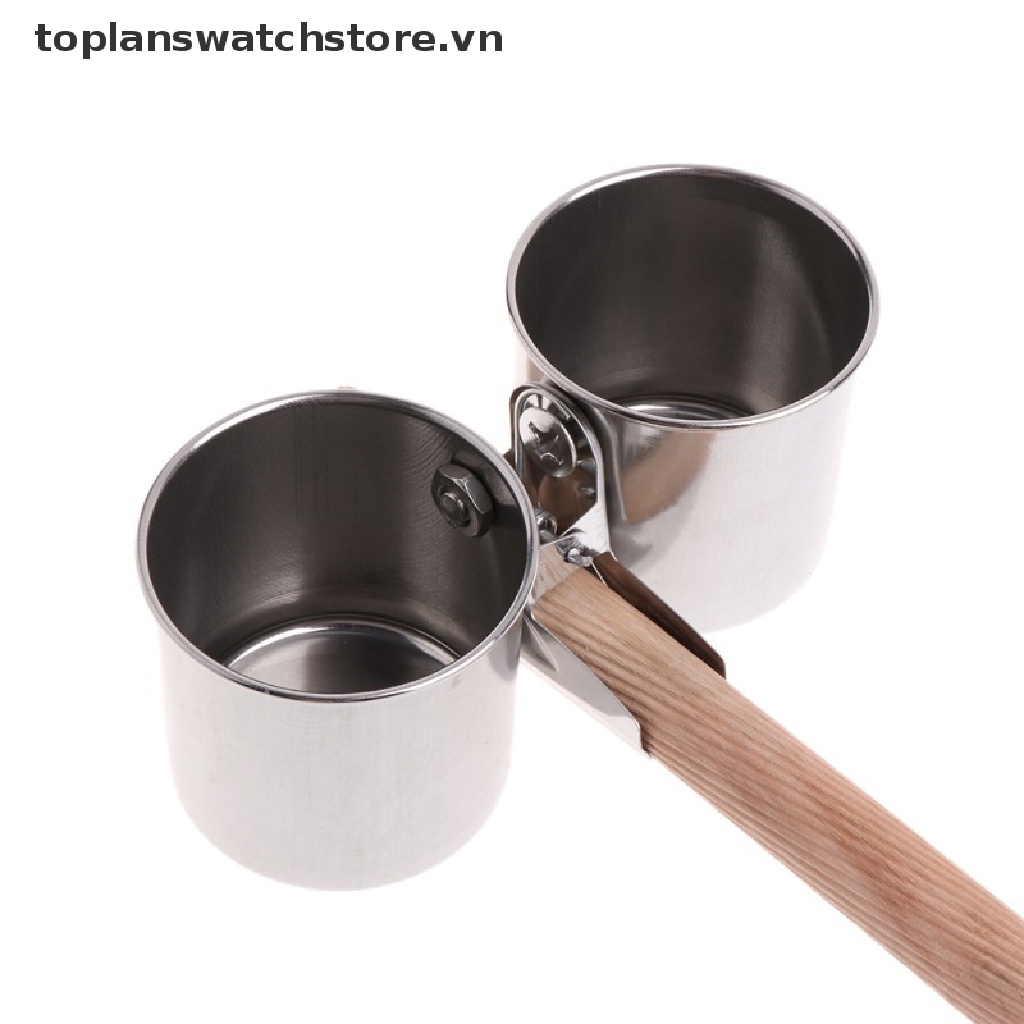 Bát Đựng Thức Ăn Nước Uống Hình Tròn Bằng Thép Không Gỉ Dành Cho Chim Vẹt