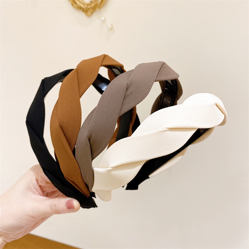 Băng Đô Xoắn Cài Tóc Phong Cách Hàn Quốc Cổ Điển Thu Đông Mới