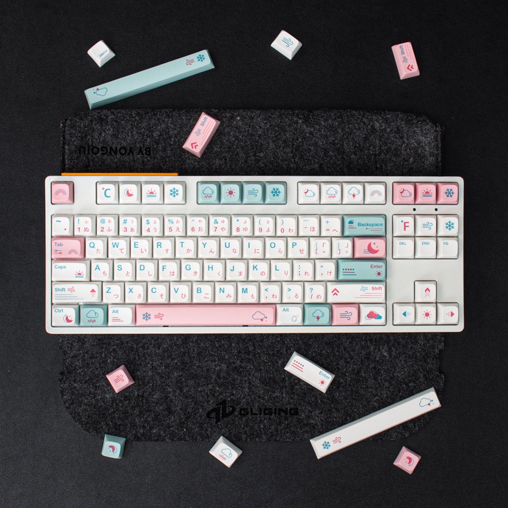 Bộ nút bàn phím cơ Keycap Weather PBT Dyesub - XDA Profile - 132 nút