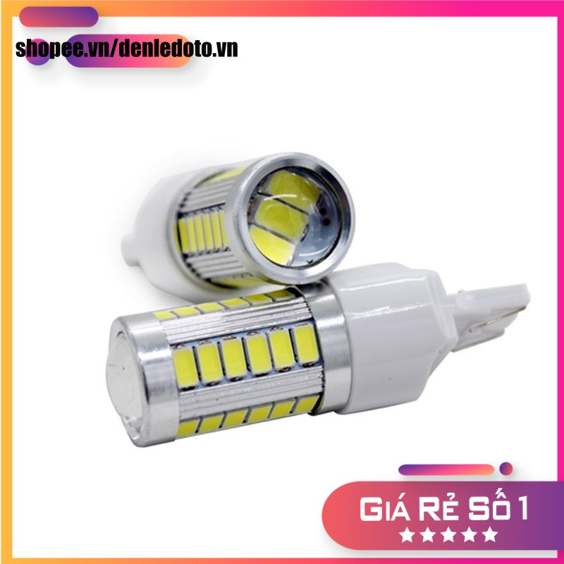 Bóng đèn LED siêu sáng T20 7443 5630 33SMD W21W 7443 W21/5W cho xe hơi