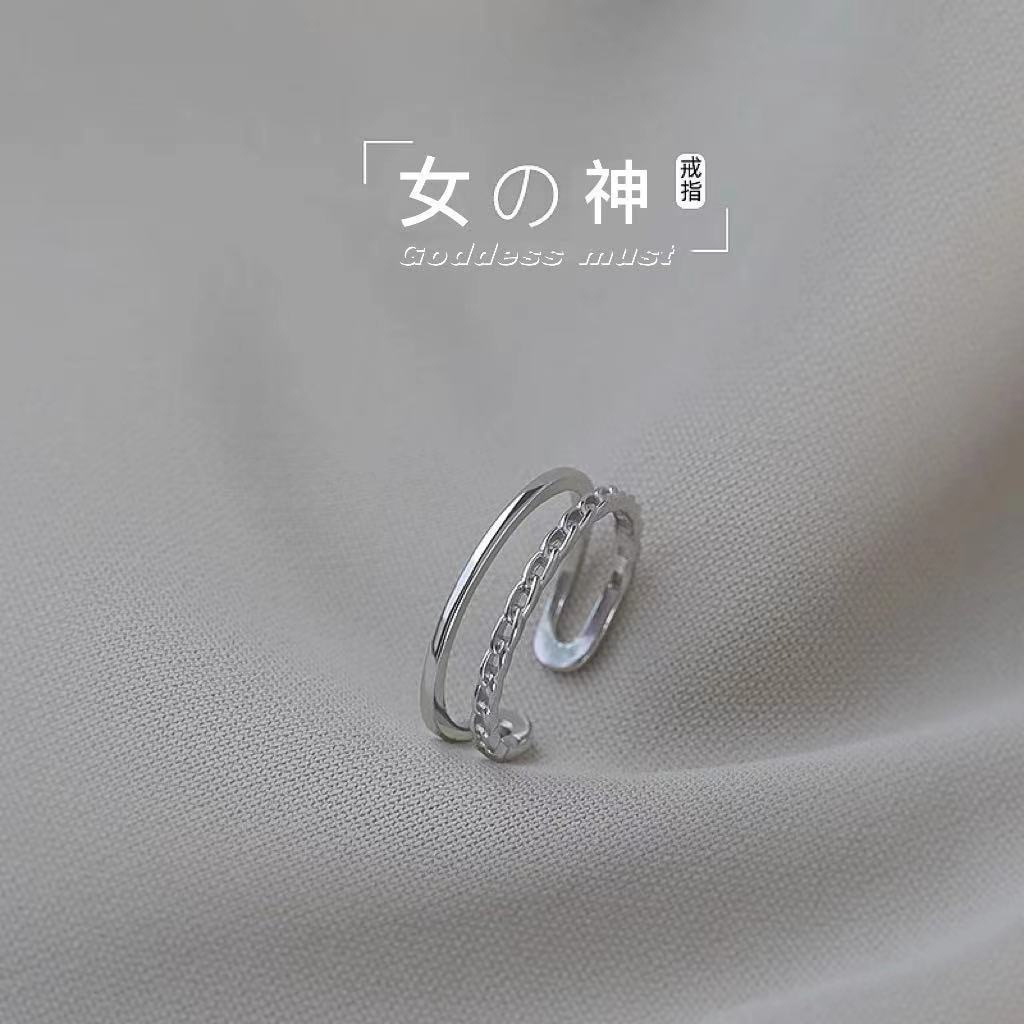 Nhẫn Bạc Thiết Kế Đơn Giản Độc Đáo Thời Trang Cho Nữ