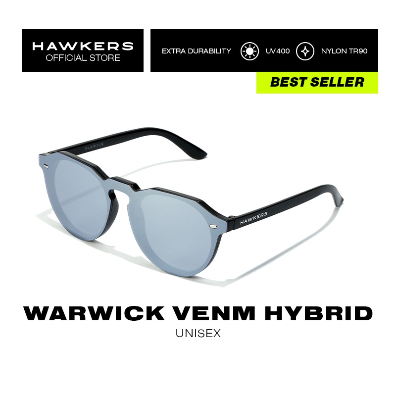 HAWKERS Chrome WARWICK VENM HYBRID Sunglasses for Men and Women, Unisex. UV400 Protection. Official product designed in Spain. VWTR02