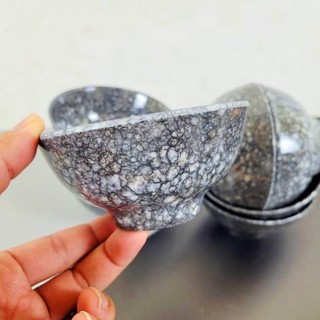 Chén đựng cơm ,chè nhựa Melamine vân đá đen