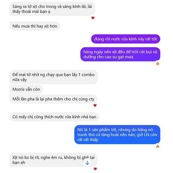 NƯỚC RỬA KÍNH MORRIS