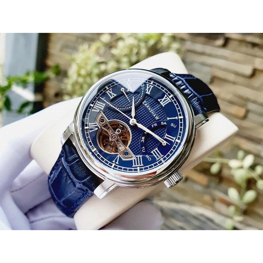 Đồng hồ nam dây da Thomas Earnshaw Longcase Double Retrograde ES 8169 02
