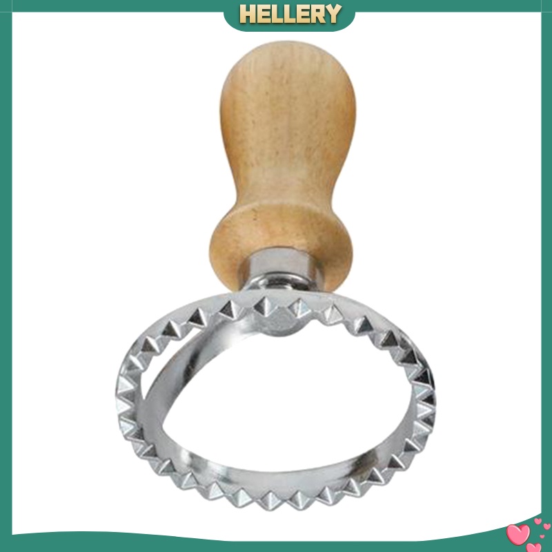 [HelleryVN] Dao Cắt Ravioli Tay Cầm Bằng Gỗ