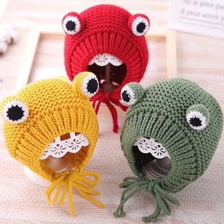 Mũ Len Hình Ếch con xinh xắn (dành cho bé từ 3 tháng- 36 tháng tuổi)