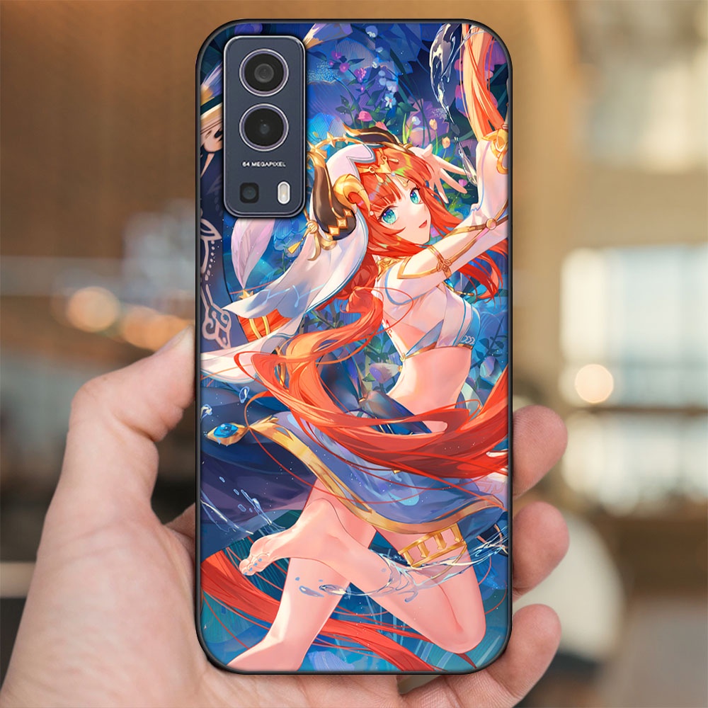 Ốp lưng Vivo Y72 5G viền đen in hình Nilou Genshin Impact