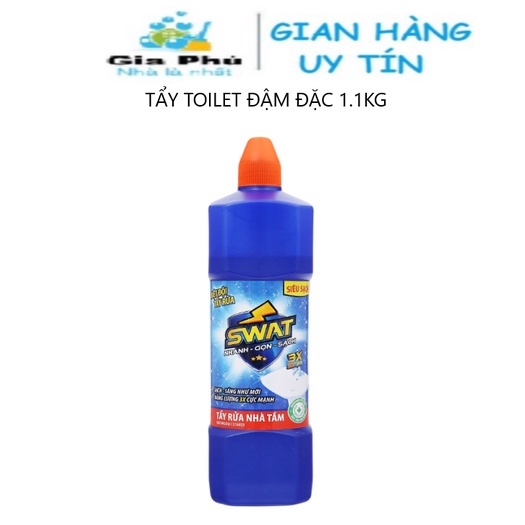 Nước tẩy bồn cầu TOILET NHÀ TẮM đậm đặc siêu sạch SWAT 1.1KG Gia Phú