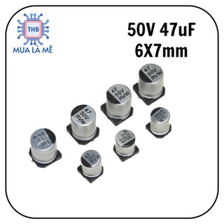 Tụ nhôm smd 50v 47uf 6x7mm