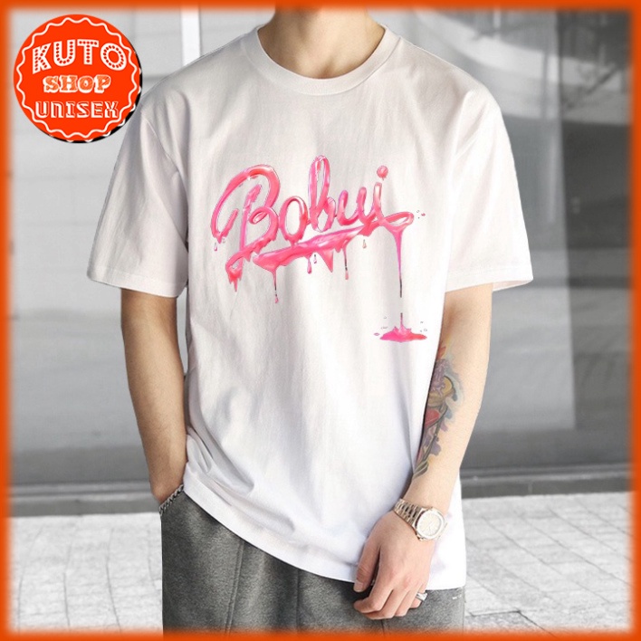 Áo Thun Tay Lỡ Local Brand BOBUI Cotton 100 Form Rộng Unisex