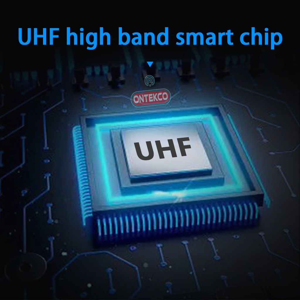 Micro không dây ONTEKCO MF338 đen cao cấp đa năng dùng cho mọi loại loa kéo, amply sóng UHF