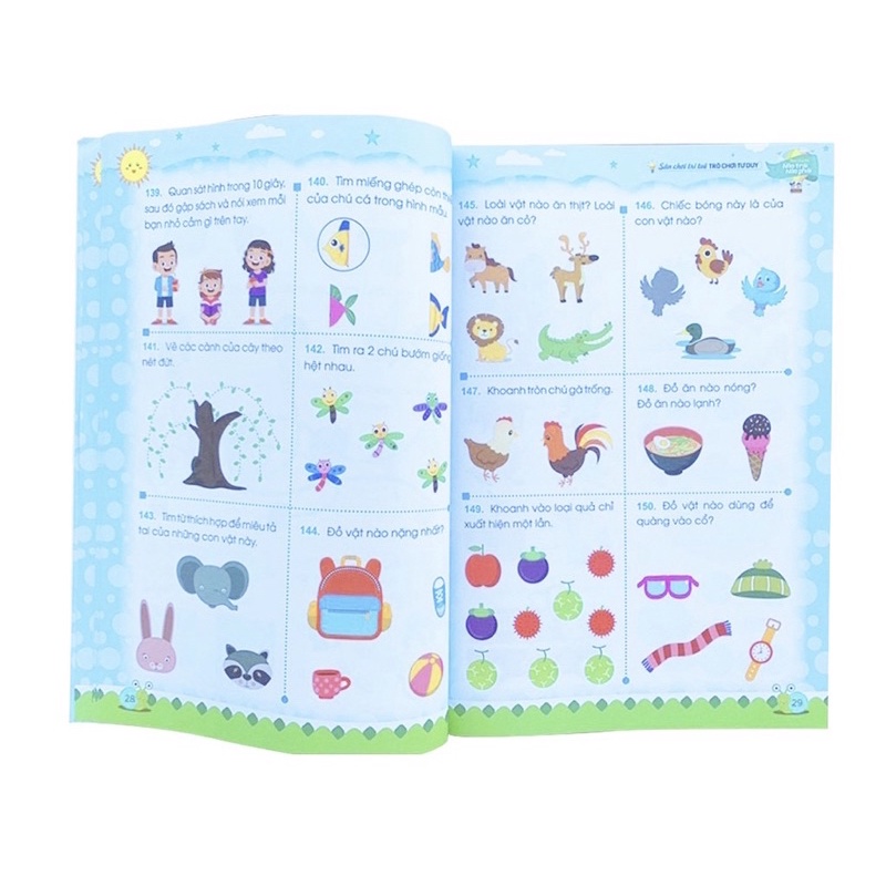 Sách - Combo 3 Cuốn Sân Chơi Trí Tuệ Trò Chơi Tư Duy Rèn Luyện Não Trái Não Phải dành cho bé từ 3-6 tuổi