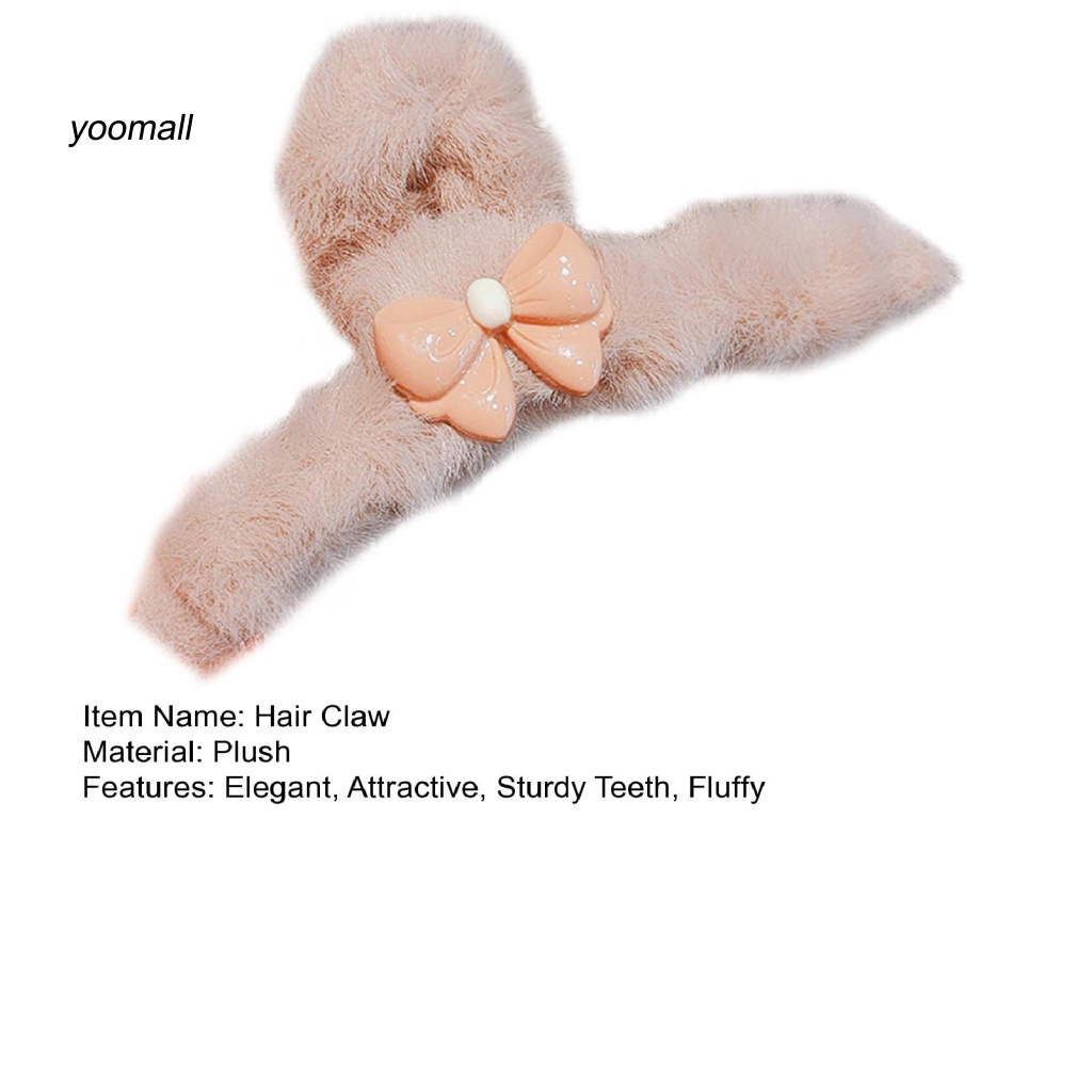 / Yo / Kẹp Tóc Càng Cua Lông Xù Đơn Giản Cá Tính Sử Dụng Hàng Ngày Cho Nữ