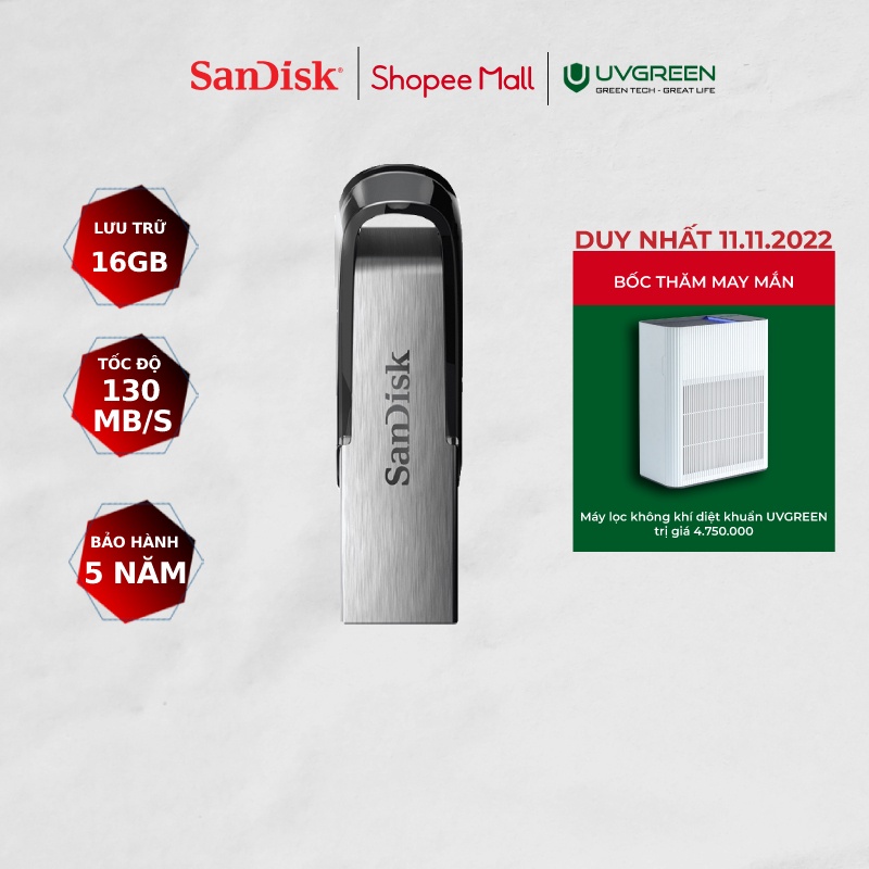 USB 3.0 SanDisk CZ73 16GB Ultra Flair upto 130MB/s