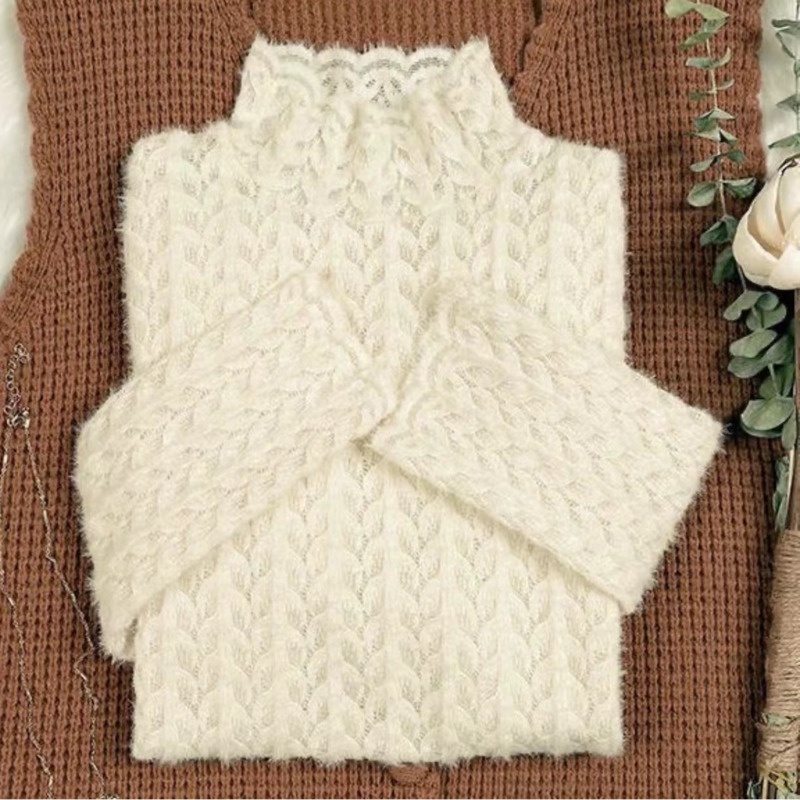 Áo Ren Cổ Cao Tay Dài Phong Cách Phương Tây Thời Trang Mùa Thu Cho Nữ