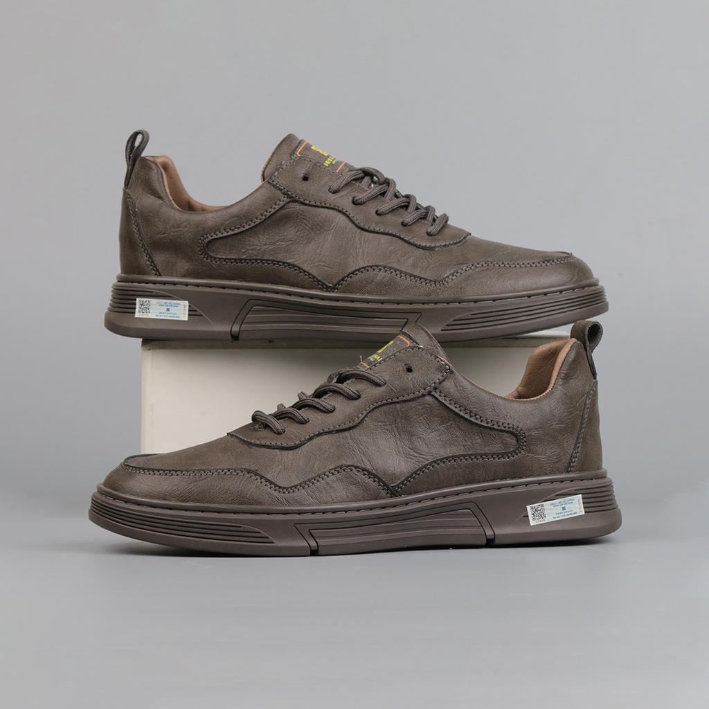 Giày sneaker nam BARITTA da nappa đế cao su đúc tăng chiều cao 4 cm, 3 màu  -  BKM004