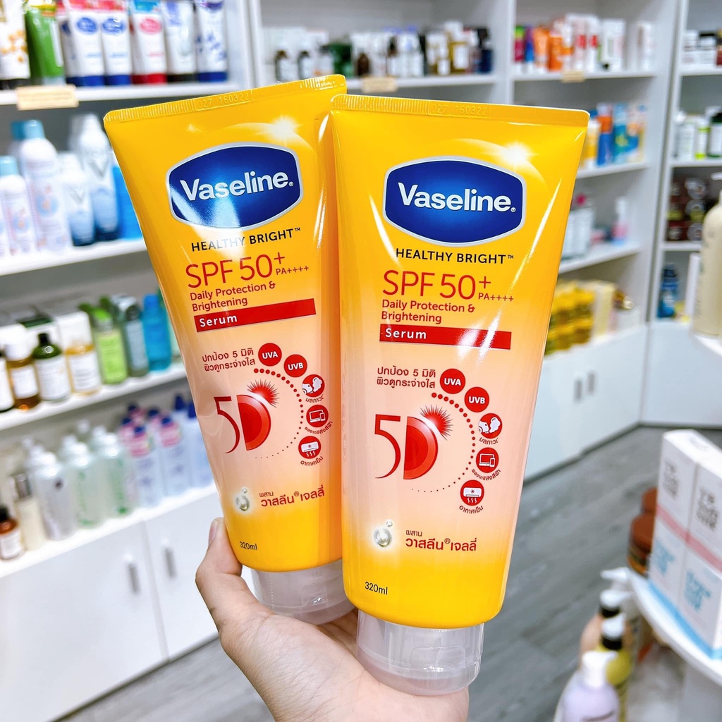 MẪU MỚI - SERUM DƯỠNG THỂ VASELINE HEALTHY WHITE SERUM 50X SPF 50++