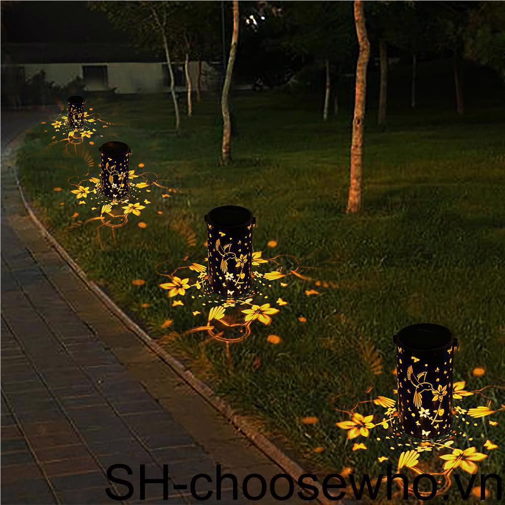 Đèn Lồng Chiếu Hình Chim Ruồi Sử Dụng Năng Lượng Mặt Trời Chống Thấm Nước Với Tay Cầm Bằng Sắt Tinh Tế Cho Sân Vườn