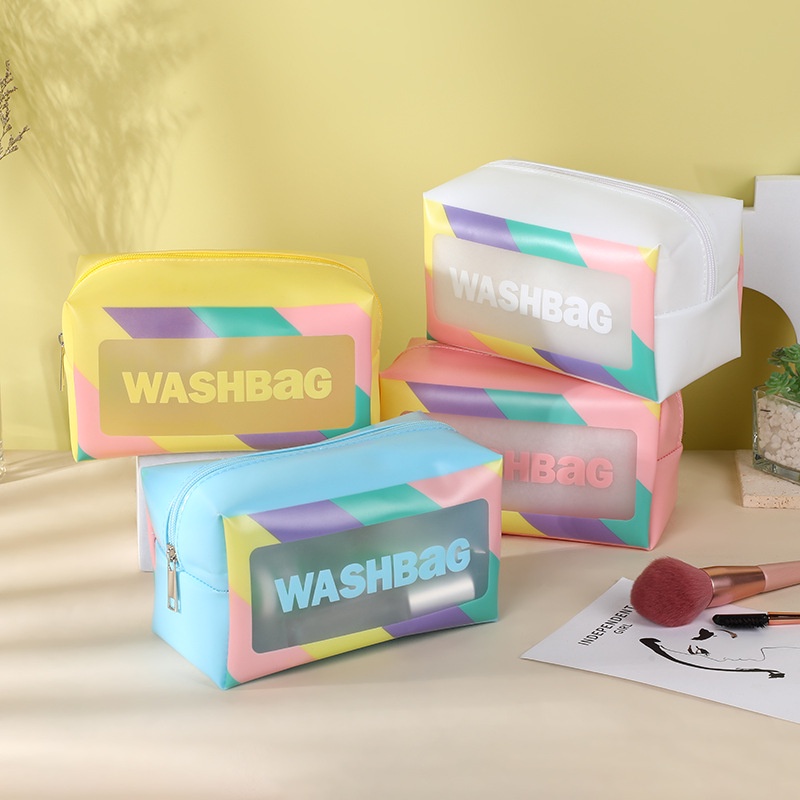 Túi Đựng Mỹ Phẩm Son Môi Dạng Vuông Trong Suốt Nhỏ Gọn Tiện Lợi