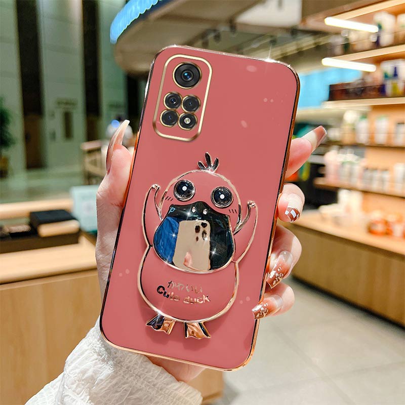 Ốp Điện Thoại Có Giá Đỡ Hình Vịt Hoạt Hình 6D Cho Xiaomi Redmi Note 11 12 11S 11 Pro 4G 5G