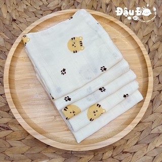Hộp 5 khăn sữa sợi tre lụa