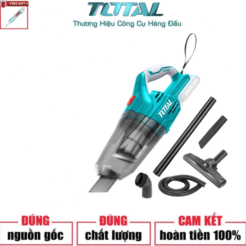TOTAL Máy hút bụi 0.7L dùng pin Lithium 20V TVLI2001