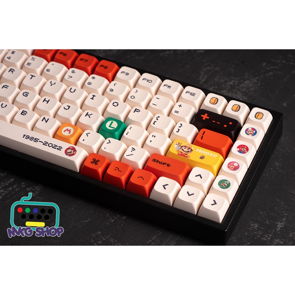 Keycap bàn phím cơ XDA Mario, nhựa PBT in nhiệt cực đẹp, 147 nút bàn phím cơ rẻ đẹp