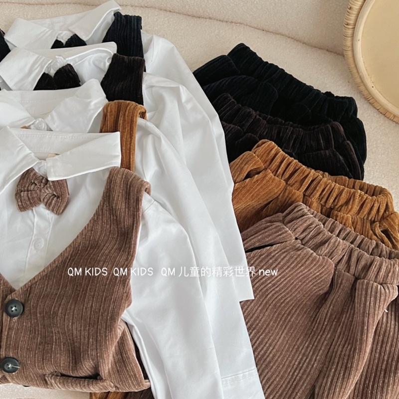 Set công tử nhung 4 chi tiết cho bé trai