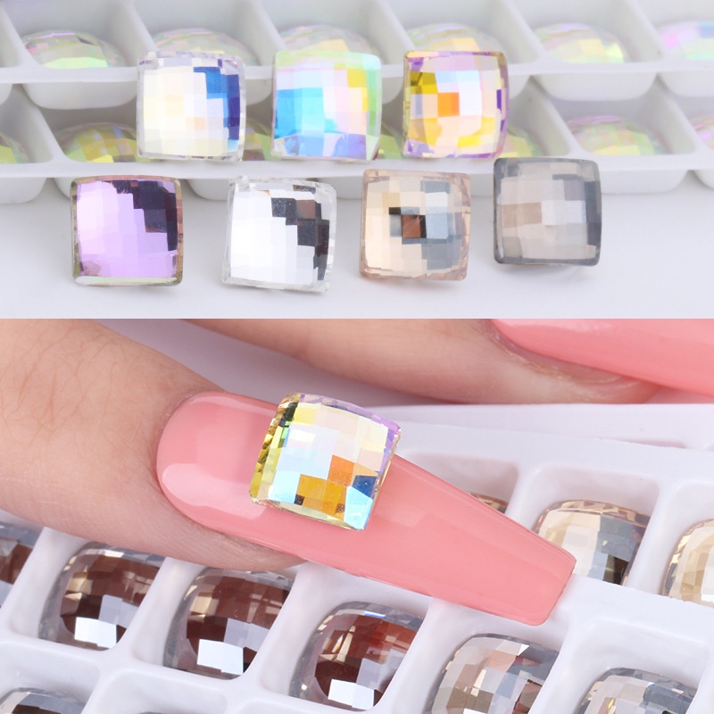 Bán Chạy Mới Mũi Khoan Móng Tay Nghệ Thuật Dạng Lưới Đáy Phẳng Mặt Kính Vuông