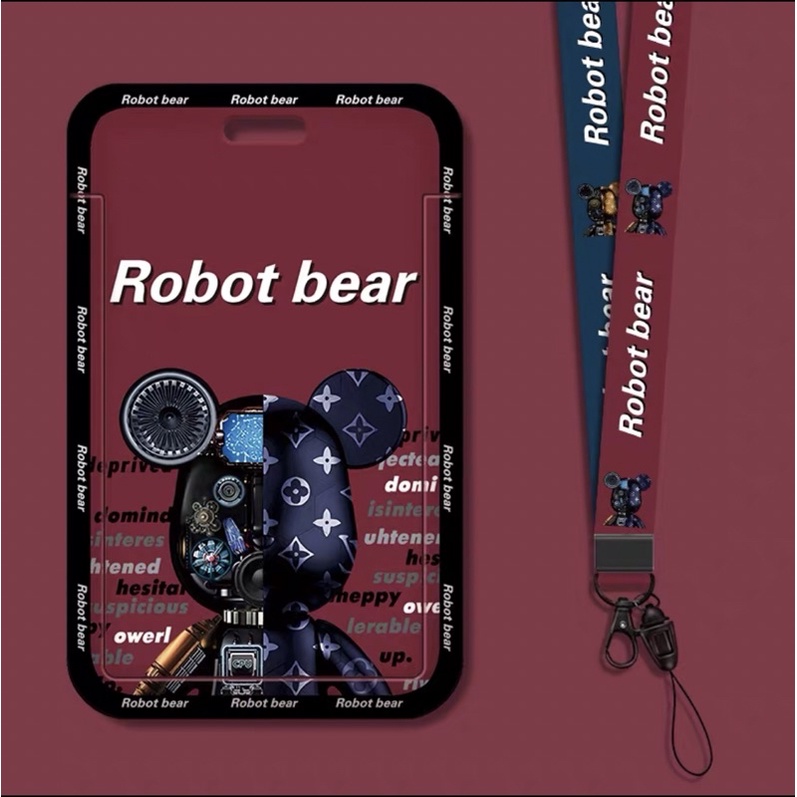 Dây đeo và bao đựng bảng tên/thẻ sinh viên/thẻ nhân viên/xe buýt robot bearbrick