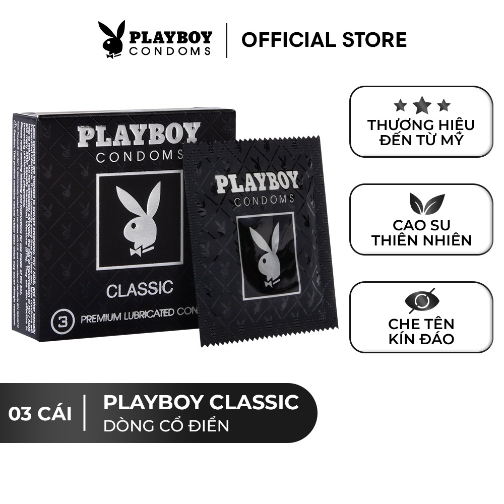 Bao Cao Su Playboy Classic Hộp 3 Cái