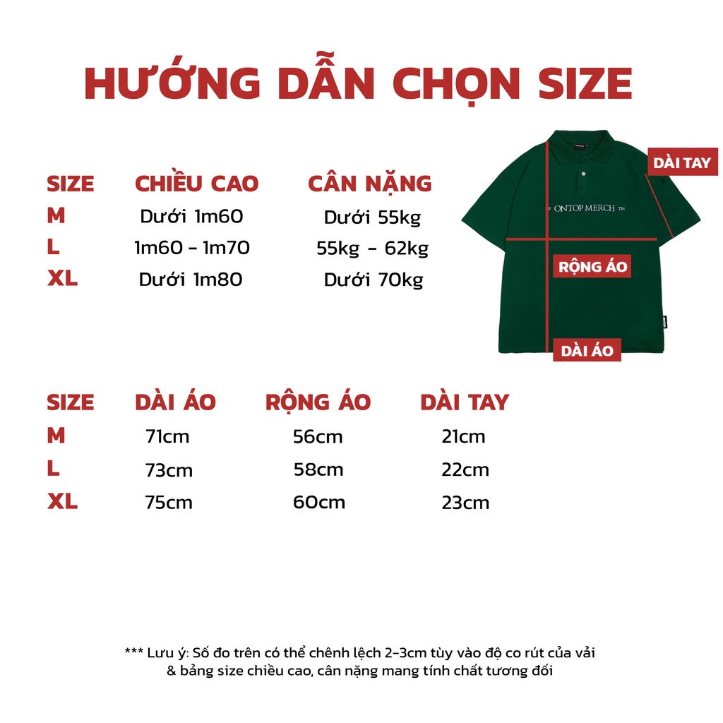 Áo polo form rộng basic local brand ONTOP Polo Ontop Merch - O20-T7