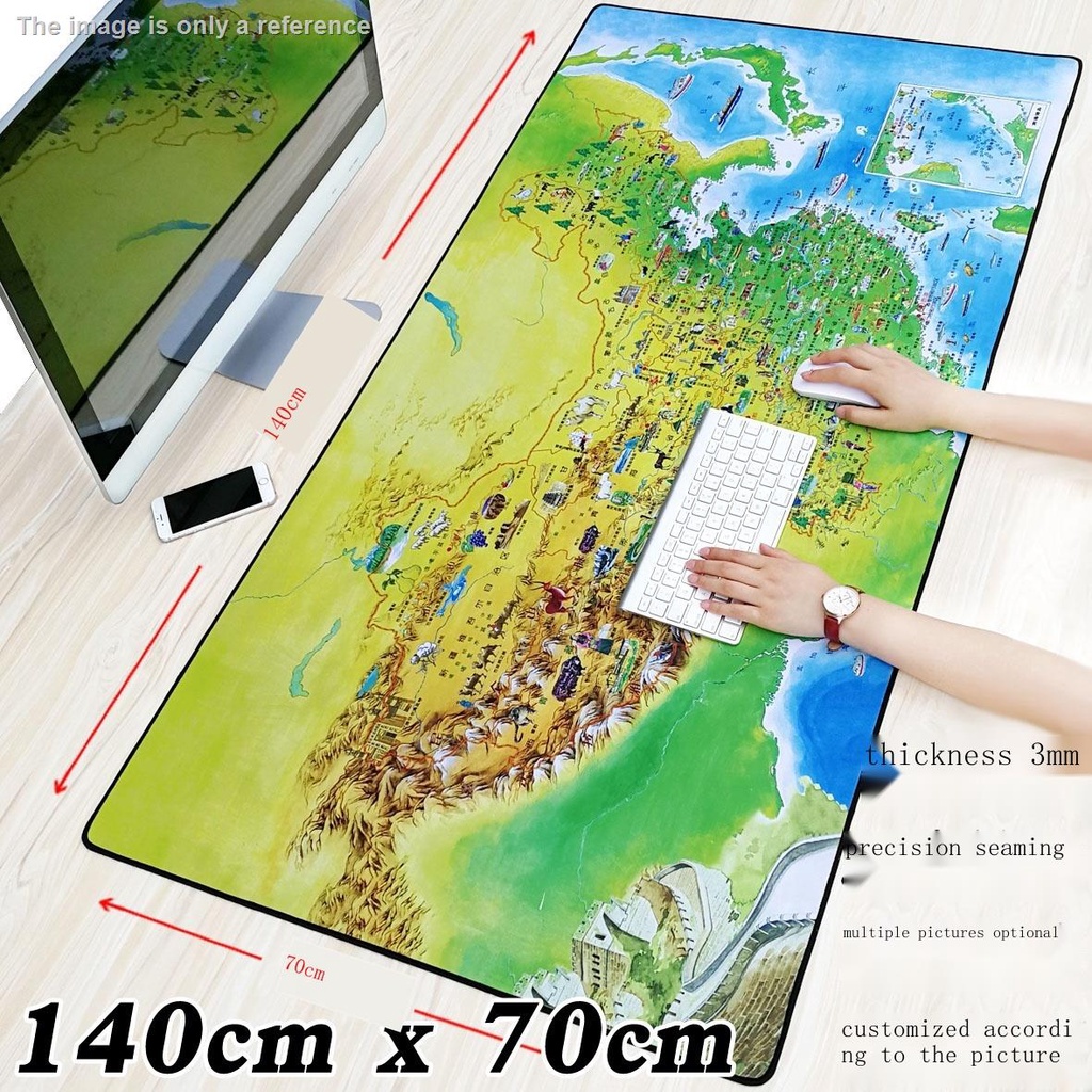 Tấm Lót Chuột Và Bàn Phím Máy Tính Weixiang 140 * 70 Cỡ Lớn In Họa Tiết anime LOL