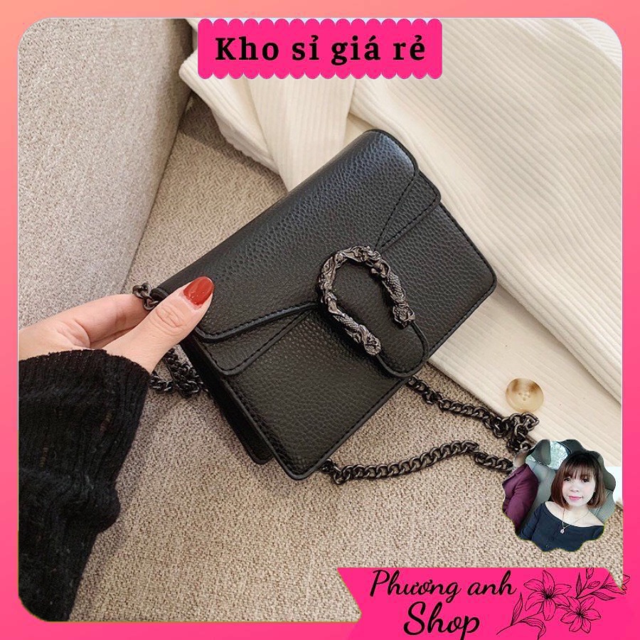 Túi xách đeo chéo đầu rồng mini size 18cm*13cm