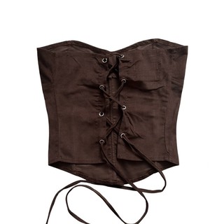 Áo phom corset nhung mỏng - Coco Top