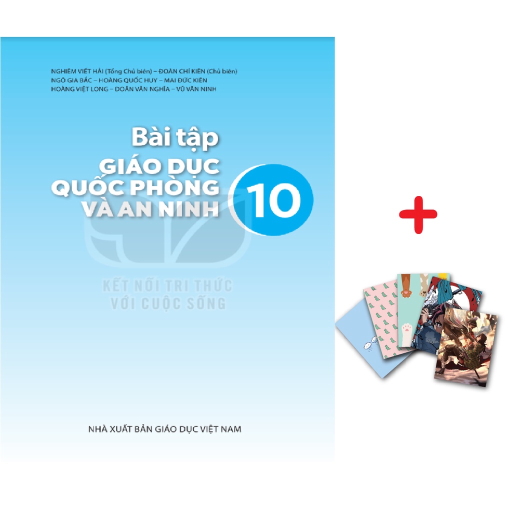 Sách - Bài tập Giáo dục Quốc Phòng An Ninh lớp 10 (Kết nối) Kèm 5 cuốn vở kẻ ngang 70gsm B5 80 trang