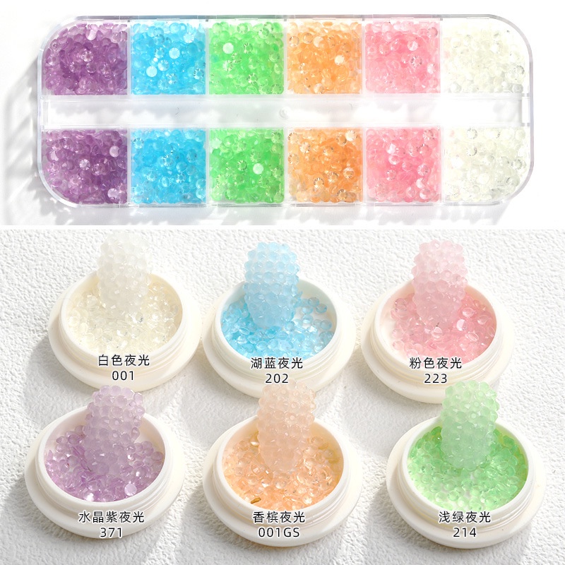 Set Hạt Nhựa Phát Quang Đính Móng Nghệ Thuật