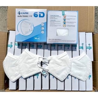 COMBO 100 cái KHẨU TRANG 6D TT CARE