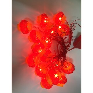 DÂY LED ĐÈN LỒNG ĐỎ TRANG TRÍ (5m 16 bóng đường kính 4cm)