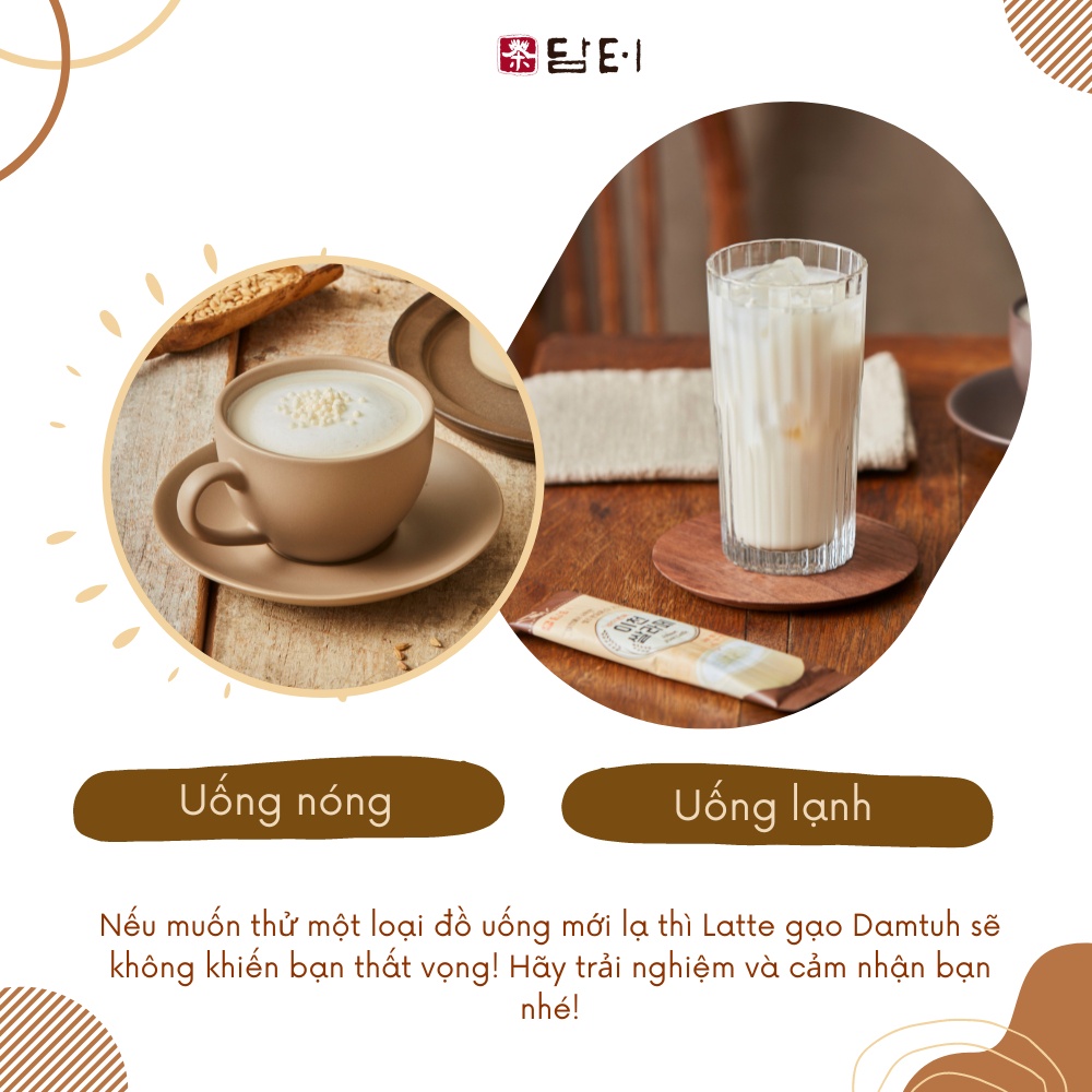 Bột Latte Gạo Damtuh Hàn Quốc - Hộp 30 Gói