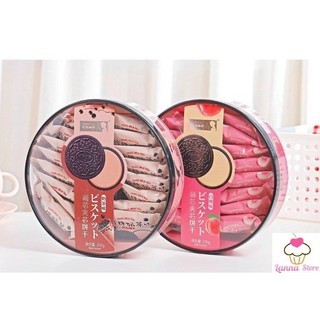 Bánh quy socola oreo kẹp kem vị trà sữa và đào trắng - hộp 200gram